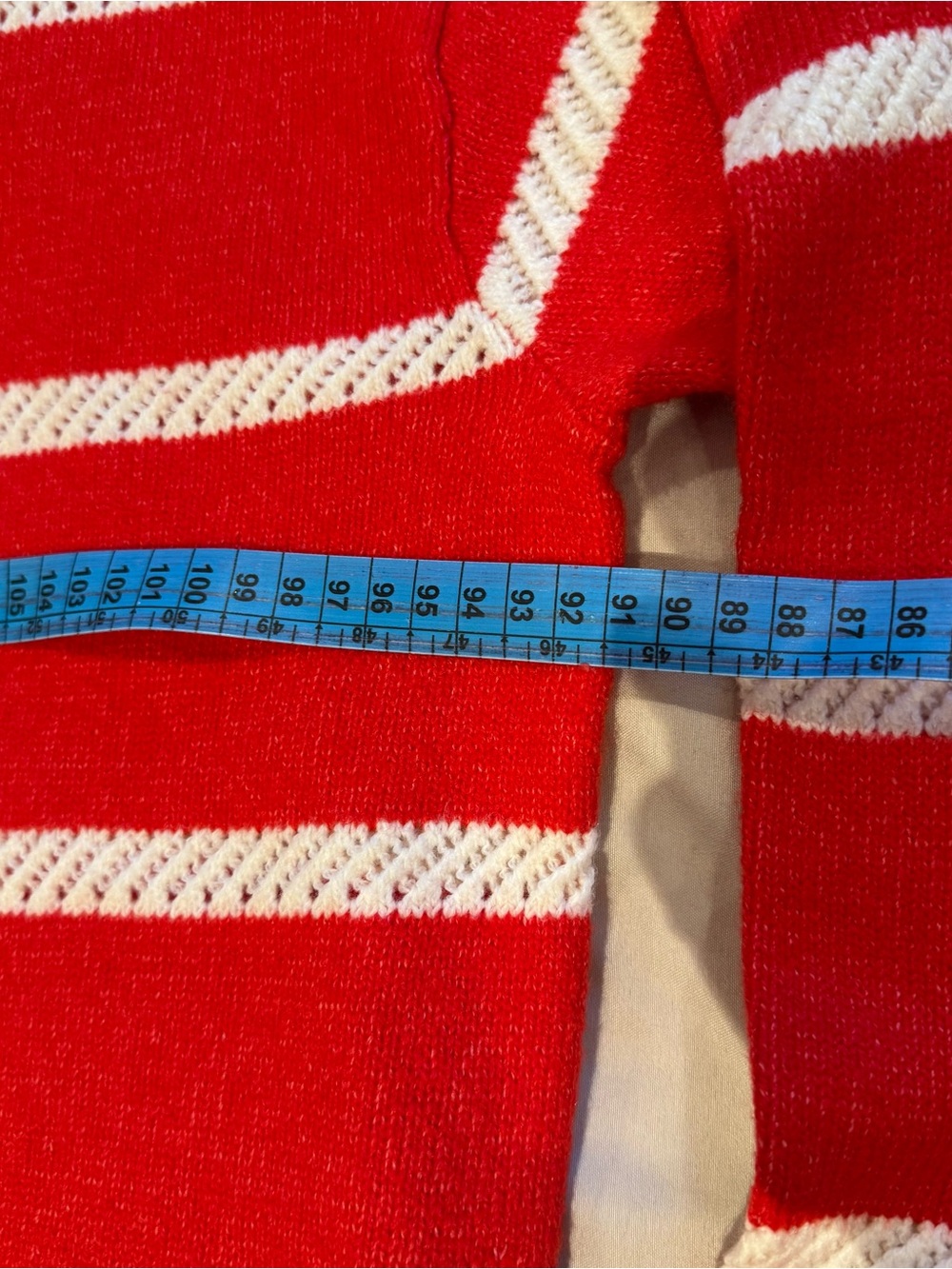 aerie Red and White Striped Crewneck Sweater - Picture 4 of 5